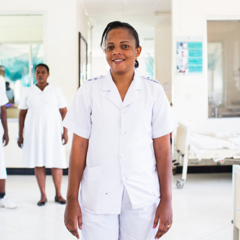 Health workers in Tanzania. Photo by Trevor Snapp for IntraHealth International