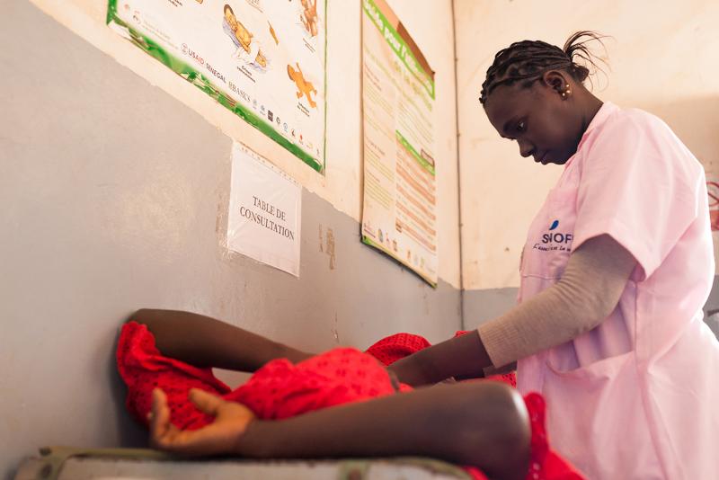 Midwife Fatou Mbaye.