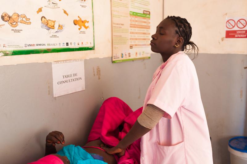 A midwife in Senegal