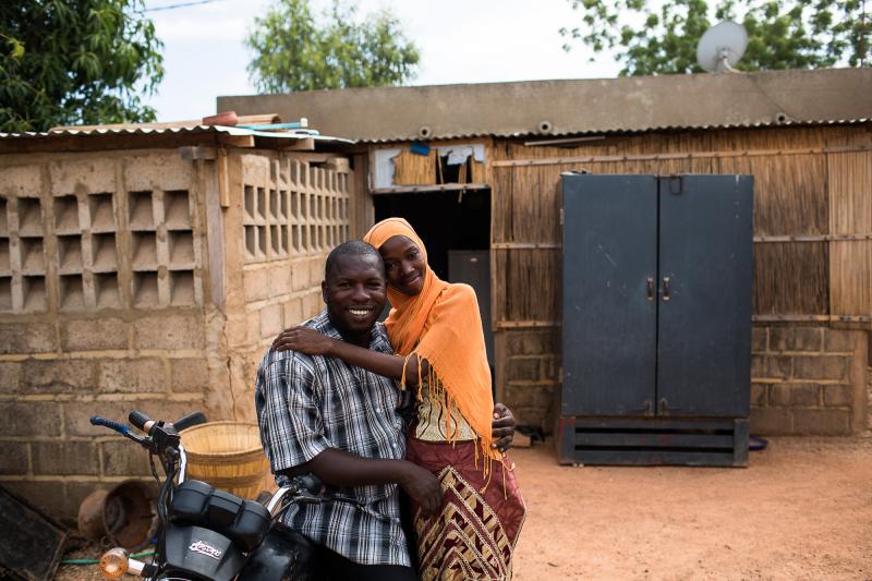 Newlywed couple in Ouagadougou.