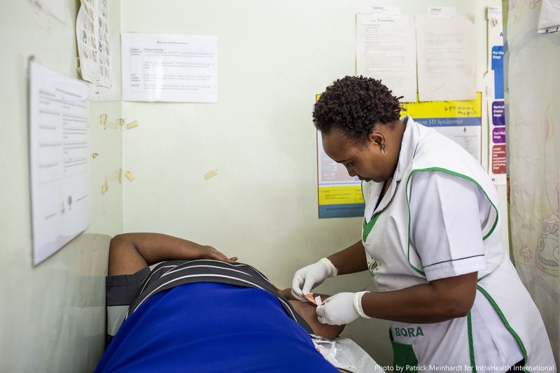 Nurse Rachel inserts a contraceptive implant.