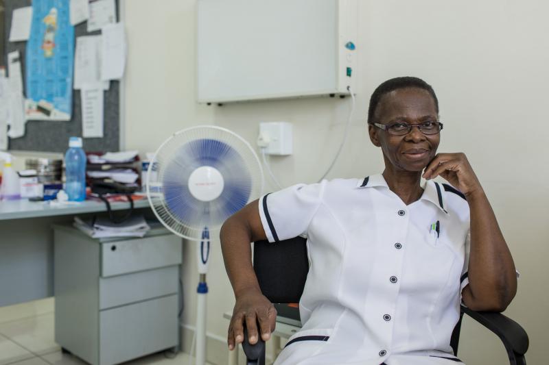 Nurse Shirley Mwellie in Namibia.