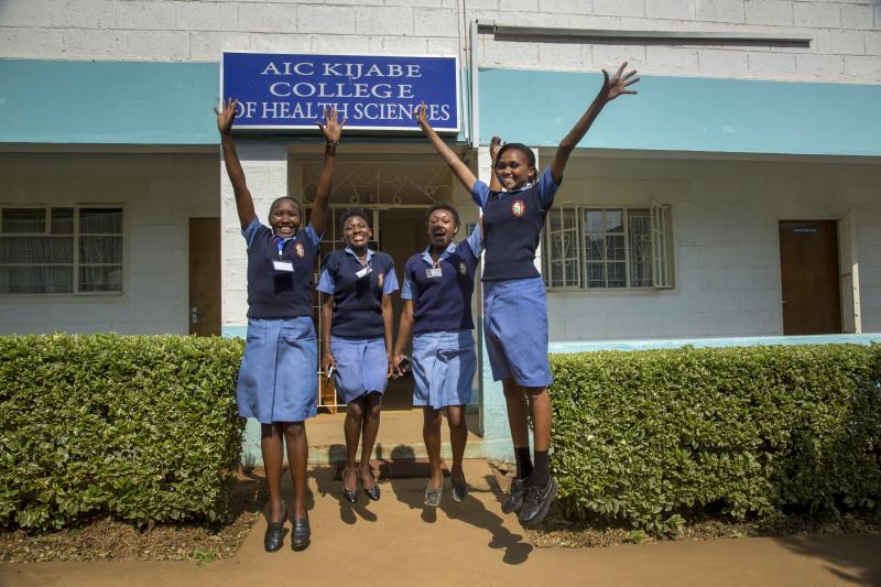•	These four young women are among 22,000 health worker students in Kenya who have received low-interest loans through the Afya Elimu Fund [link], a private-public partnership, to complete their education. 