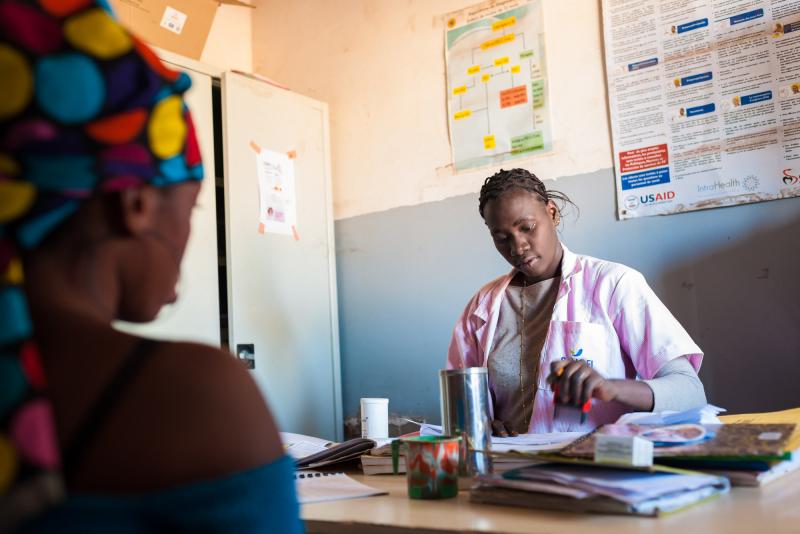 Midwife Fatou Mbaye in Senegal.