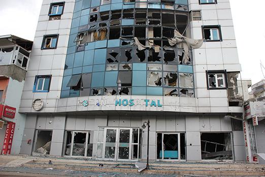 Damaged Turkish hospital. Photo: Physicians for Human Rights