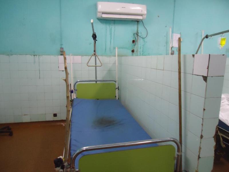 A bed in Point G, the largest public hospital in Mali.