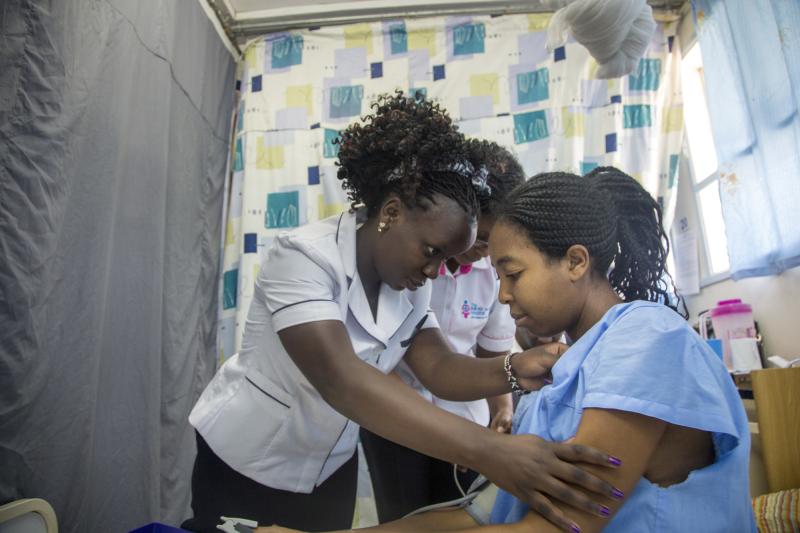 Nurse Sellyvine at Womens Hospital in Nakuru, Kenya. Nurse Sellyvine at Womens Hospital in Nakuru, Kenya.